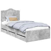 Krevetna konstrukcija s ladicama Betonsko Siva 75 x 190 cm