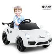 Costway Otroški električni avto 12V licenciran Porsche bel z daljinskim upravljalnikom in mehkim zagonom