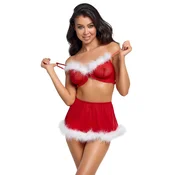 Cottelli Collection – X-Mas set grudnjak, suknjica i gacice - S/M
