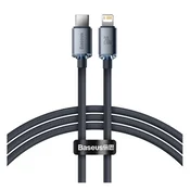 Baseus Crystal Shine USB Type-C – iPhone, kabel za brzo punjenje i prijenos podataka, 20 W, 1,2 m, crni
