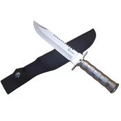 Taktični nož MILITARY FINKA SURVIVAL 35 cm črna/srebrna, Silver