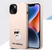 Karl Lagerfeld Etui Karl Lagerfeld Silicone Choupette za iPhone 14 Plus - roza
