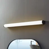 Lucande LED stenska kopalniška svetilka Vilmara, črna, kovinska, IP44 - Kopalnica - Sodobni - črna, bela - Aluminij