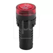 LED signalna sijalica crvena 12V sa zujalicom, fi=22mm