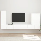 Set zidnog ormarica za TV Zidne 6 pcs Visoki sjaj bijela