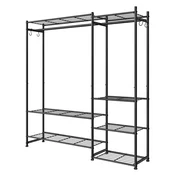 Songmics Stojalo za oblačila 30x1248x1571 cm Črno