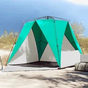Vidaxl vidaXL Šotor za na plažo, za 4 osebe, morsko moder, hitro sestavljiv, vodoodporen
