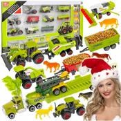 shumee Traktor Traktorski stroji Kmetijska vozila Velik kombajn Kmet XXL komplet