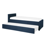 Beliani Zložljiva oblazinjena postelja 80x200 cm modra MARMANDE