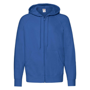 Blue Mens Hoodie Lightweight Zip Thru Hooded Sweat Fruit of the Loom