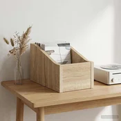 vidaXL Škatla za LP plošče Sonoma hrast 18 x 32 x 18 cm Inženirski les