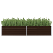 shumee Visoka greda rjava 240x80x45 cm pocinkano jeklo