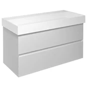 SAPHO Samostoječa Umyvadlová Skříňka FILENA 95cm, Bela Mat, Masiven Les
