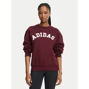 adidas Jopa Adidas Damskie 3-Stripes Crew KU0327 Bordo rdeča Loose Fit