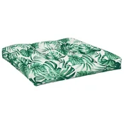 Vidaxl Blazina za kavč iz palet vzorec listja 70x70x12 cm