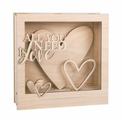 Rayher. Lesene sestavljanka All you need is love 24x24x6,3cm