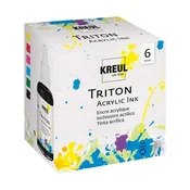 Akrilno črnilo KREUL 50 ml - set 6 kos.
