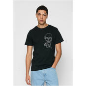 Black T-shirt Skull One Line