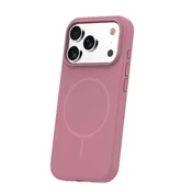 Ovitek za iPhone 17 Pro/18 Pro, silikonski MagSafe – roza