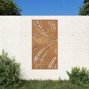 Vrtni zidni ukras 105 x 55 cm od celika COR-TEN s uzorkom lišca