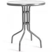 Happy Green metalni vrtni stol, srebrni