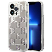 Karl Lagerfeld KLHCP14LLMNMS iPhone 14 Pro 6,1 hardcase silver Liquid Glitter Monogram (KLHCP14LLMNMS)