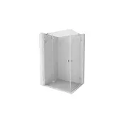 Mexen Lunar Duo kabina za prhanje z nihajnimi vrati levo 95 x 80 cm, prozorna, krom - 834-095L-080P-01-00