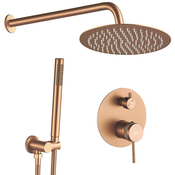 Komplet za tuširanje za vgradnjo Rea Lungo Grip Brush Copper + BOX