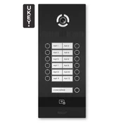 BI-12FB BLACK - IP vrata panel, 12-najemnikov, UKEY, SIP 2.0 - BasIP