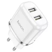 HOCO Stenski polnilnik - 12W (2,4A) 2x USB vtič