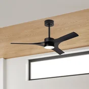 Mantra Iluminación LED stropni ventilator Thai, črn, DC-motor, tiho delovanje, O 122 cm, CCT - Dnevna soba/jedilnica - Sodobni - črno - Plastika