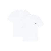 Emporio Armani za moške. EM001849_AF14131 Komplet dveh belih srajc (L), Bela, Domača oblačila, Bombaž, Elastan, Kratek rokav