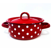LONEC S POKROVOM, EMAJLIRAN 1,5 L, DEKOR POLKA DOT