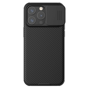 Premium trden ovitek Nillkin CamShield za iPhone 15 Pro Max - črn