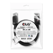 club3D club3D DisplayPort priključni kabel DisplayPort  vtič\, DisplayPort  vtič 2.00 m črna CAC-2068 ognjevaren\, #####8K UHD DisplayPort kabel, (20420975)