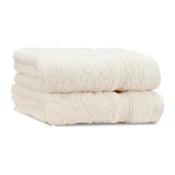 Kremno bele frotirne bombažne brisače v kompletu 2 ks 30x30 cm Zero Twist – Catherine Lansfield
