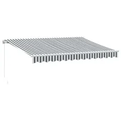 Vidaxl Ročno zložljiva tenda antracit in bela 350x250 cm