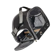 INF Zložljiva prenosna ptičja kletka iz poliesterja in PVC, s pladnjem Black, (5000322400)