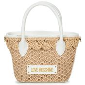 Love Moschino  Rucne torbe RAFFIA  Bijela