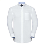 Mens Long Sleeve Fitted Shirt Oxford Shirt R920M 100% organic cotton 140 g