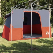 vidaXL Šotor s streho Drugo Siva in oranžna in črna 280 x 220 x 176 cm