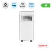 Klimatska naprava prenosna Chigo, 9000 BTU, 2.6kW, A, R290, bela
