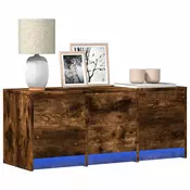 TV ormaric s LED svjetlima boja hrasta 97x34x40 cm drveni