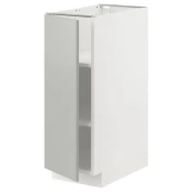 METOD Podni element s policama, bela/Havstorp svetlosiva, 30x60 cm