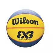 Wilson Fiba 3x3 Mini Rubber, košarkarska žoga, modra