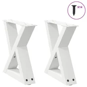 Noge za klub stolic 2 kom Bijele 30 x (30-31,3) cm Celik