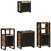 vidaXL Komplet pohištva za kopalnico 4 pcs Trden recikliran les