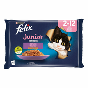 Mokra hrana za mačke, Felix Junior, 4 x 85 g