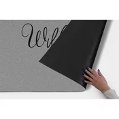 tulup.si Predpražnik za vrata Willkommen zu hause Sivo ozadje 60x40 cm