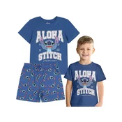 Disney Disney Stitch BOMBAŽ deška dvodelna pižama s kratkimi rokavi ZA LETO